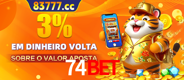 Promoção para baixar e instalar o aplicativo do cassino 74bet. O banner oferece uma recompensa de R1aR1aR8, com a imagem de uma cobra sobre moedas de ouro.