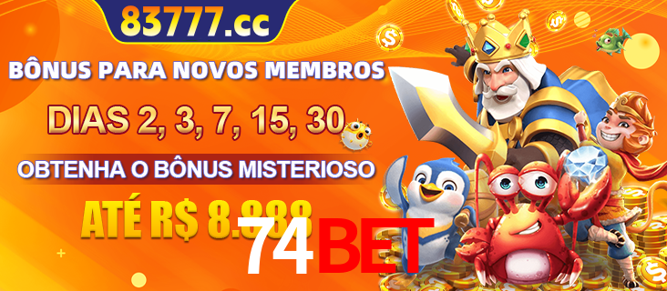 Anúncio dos benefícios para Membro VIP Sênior na plataforma 74bet, incluindo bônus promocionais, semanais e mensais, ilustrado com o personagem Fortune Tiger.